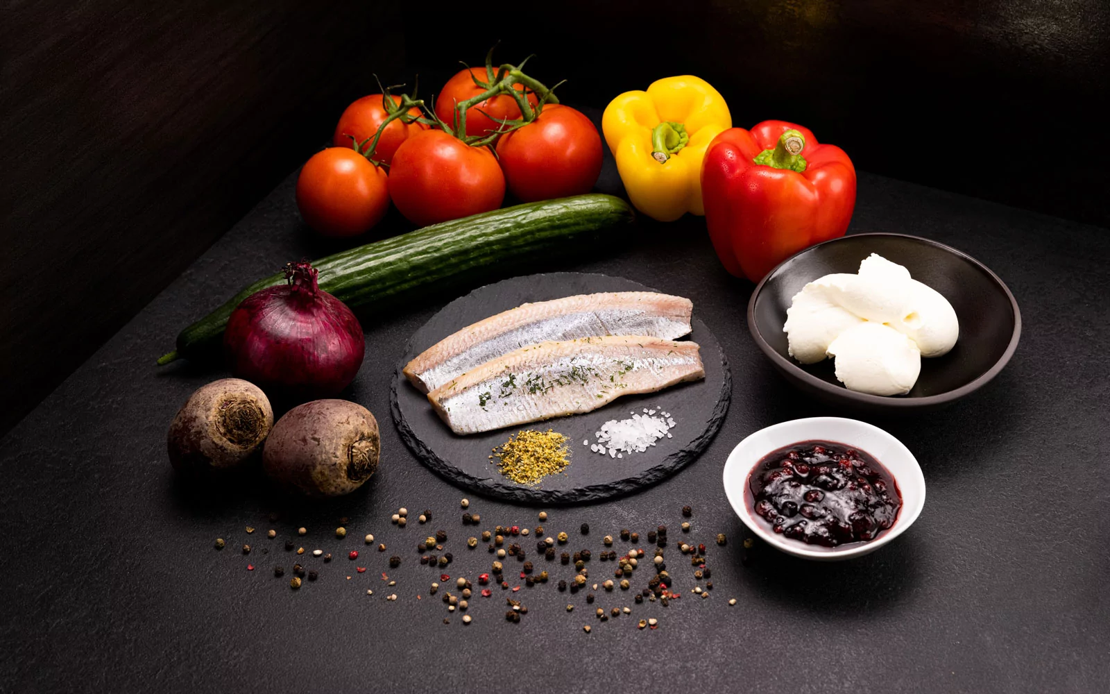 Zutaten: Matjessalat